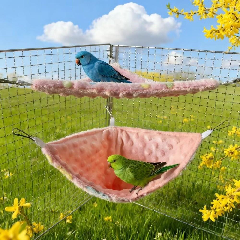 Warm Parrot Cage Hammock Soft Hanging Squirrel Bed Portable Bird Sleeping Bag For Sugar Glider