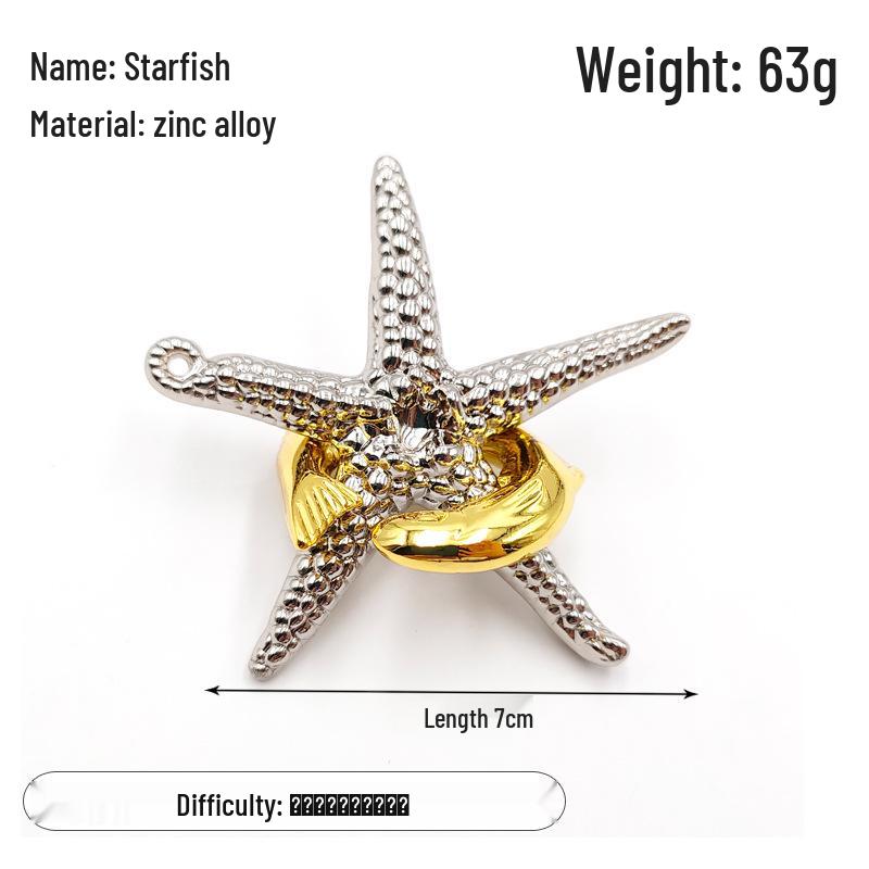 Zinc Alloy Kongming Puzzle Lock: Disentanglement Ring Educational Toy