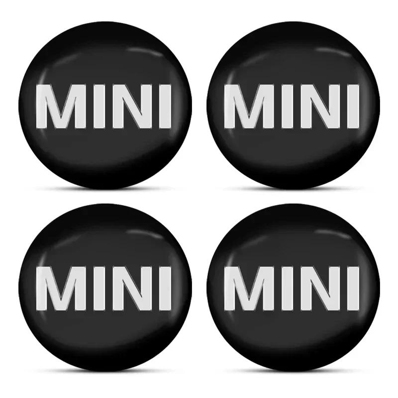 2025 Hot For BMW MINI 4Pcs 56mm Wheel Center Hub Cap Badge Wheel Sticker Decoration For MINI Cooper One S Clubman R50 R53 R56 R6