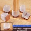 8Pcs Round Chair Leg Protector Felt Pad Chair Leg Cover Rubber Feet Protector Pad for Hardwood Floor Furniture Pad