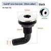 90° Marine Sewage Drain Outlet for Yacht Hull - Black/White
