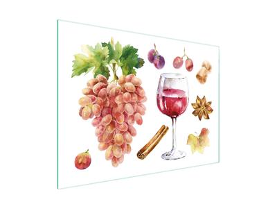 SZKLANA DESKA DO KROEJNIA 30x22 WINO