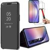 Aizsargvāciņš telefonam - Samsung - Galaxy A54 - Melns - 2 rūdīti stikli - Elegants 360°