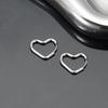 18K Gold Plated Stainless Steel Heart Stud Earrings for Women – Simple Geometric French Style Accessories