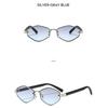 Women's sunglasses, men's and women's retro polygonal metal sunglasses