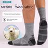 High-End Quality Professional Sports Socks for Men and Women, Warm, Breathable, Deodorizing, Mid-Calf Outdoor Hiking Socks, Thickened Terry, Meri