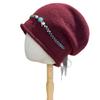 Bohemian Ethnic Style Knitted Toe Cap for Women In Western Sichuan Travel Wear Pile Hat Showing Face Small Pullover Cold Hat