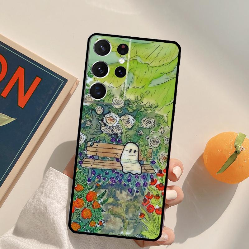Cute Ghost Phone Case For Samsung Galaxy S23 S26 Ultra S20 S21 S22 S24 S25 S10 Plus S25 FE Back Cover