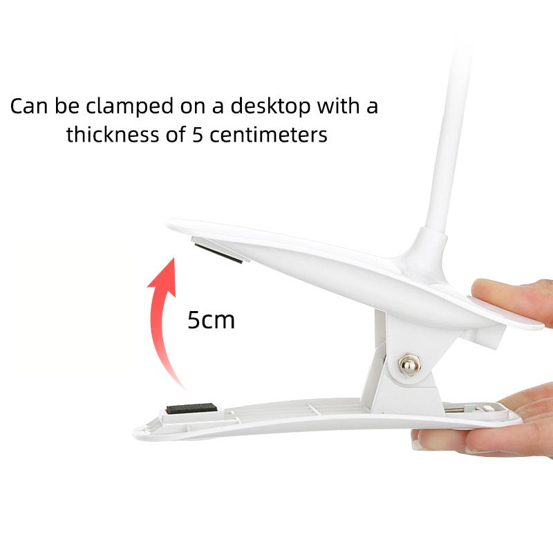 FASHION LED Desk Lamp Clip On Type USB Charging With Built In Lithium Battery Touch Dimming Student Learning Reading Table Lamp