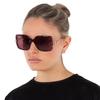 Salvatore Ferragamo Burgundy Square Ladies Sunglasses Sf913s 606 55