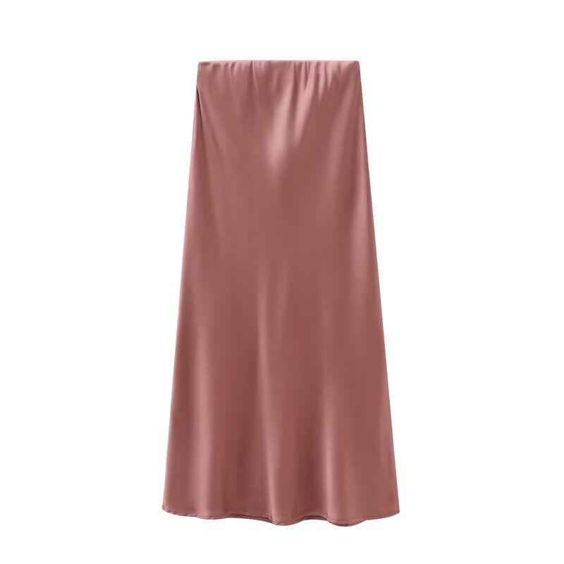 

Fashion Style 2024 New Fall Women s Clothing Fashion Print High Waist All-Matching Mid Length Long Length Skirt 1165113 Deep pink XS