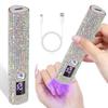 DianaBeauty Handheld Nail Lamp Portable Mini Nail Dryer with Rhinestone Rechargeable Lamp with 150mAh Battery Nail Salon Tools