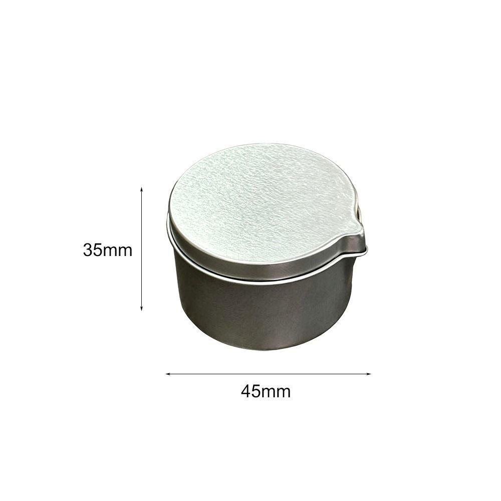 With Spout Round Candle Container Black Silver Color Empty Storage Can Metal Tin Aromatherapy