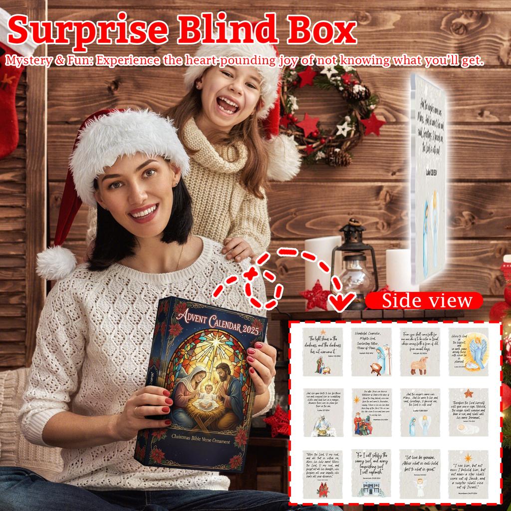 Adventní kalendář obsahuje 24 vánočních ozdob. Kalendář příjezdu Vánoce odpočítávání