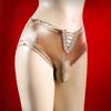 Men'S Sexy Underwear Sissy Lingerie Panties Mesh Satin Breathable Sheath Bullet Separation Pouch Briefs Transparent Underpants