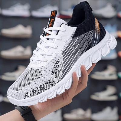 Spor Ayakkabıları Erkek Yaz Yeni Stil İşlenmiş Erkek Ayakkabıları Bağcıklı Koşu Ayakkabıları Moda Trend Ayakkabılar Erkek