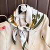 Luxury Silk Scarf for Women Hijab Bandana Fashion 70*70cm Square Scarves Handkerchief Design Shawl Wraps Echarpe Foulard