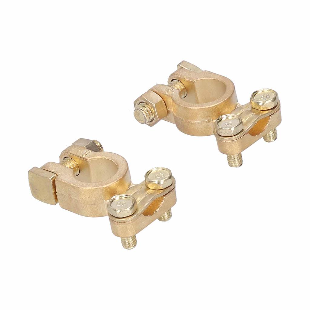 2pcs 6V 12V Battery Terminal Clamps Positive Negative Connectors for Car Van Caravan Truck