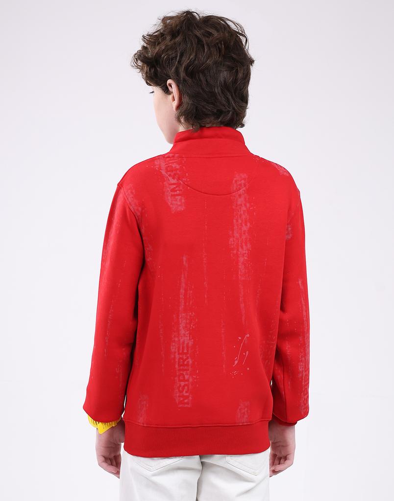 MONTE CARLO Boy's Mock Neck Full Sleeve Sweatshirt