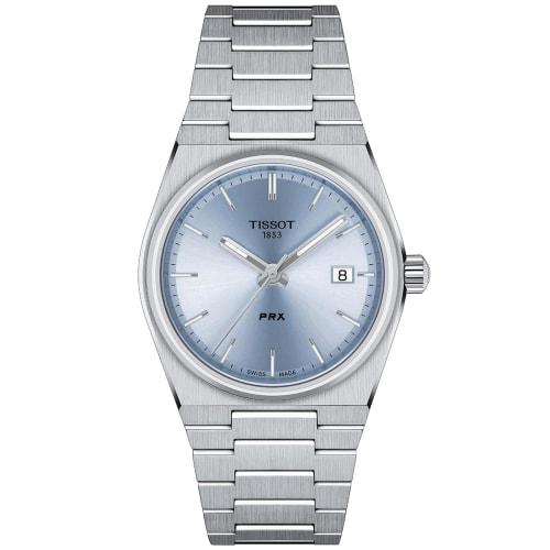 Tissot PRX Men's Watch with Bracelet and Light Blue Dial, Officially Imported, Model T1372101135100