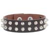 DIEZI Punk Vintage Gothic Goth Men Wrap Bracelet For Women Harajuku Black PU Leather Rivet Charm Bracelet Bangles Jewelry