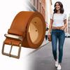 Casual Suede Leather Belt Pin Buckle Waistband Versatile Thin Waist Belt  For Women