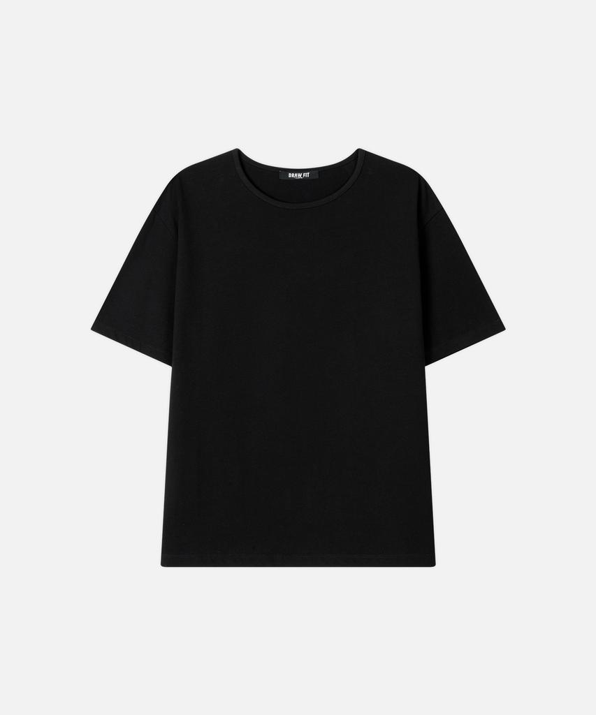 DRAW FIT Minimal Crew Neck Half T-Shirt [3 Colors]