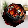 1pc Tiger PrintOpen/Close Umbrella-Windproof, Compact Travel Umbrella, Sturdy 8-Rib Shaft, Outdoor Accessory, 1134
