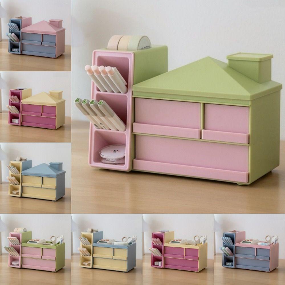 Desk Organizer Desk Stationery Storage Box with Drawer Sundry Storage Rack Dormitory
