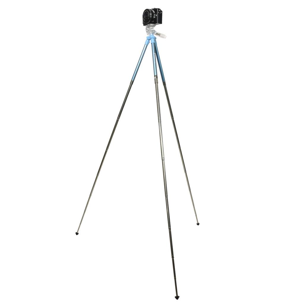 Fotopro Compact Tripod FZ-158 Blue, 8-Section, 2-Way Head, Lightweight Aluminum, 817693