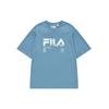 Loose Fit Letter Number Logo Print Versatile Sports Casual Round Neck Short Sleeve Drop Shoulder T-Shirt Men Tops Easy-Blue T11M235101FBU