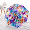 1pc Colorful Butterfly Print Automatic Portable Umbrella - Durable Metal Frame and Plastic Handle, Vivid Design, Cute Fashiona