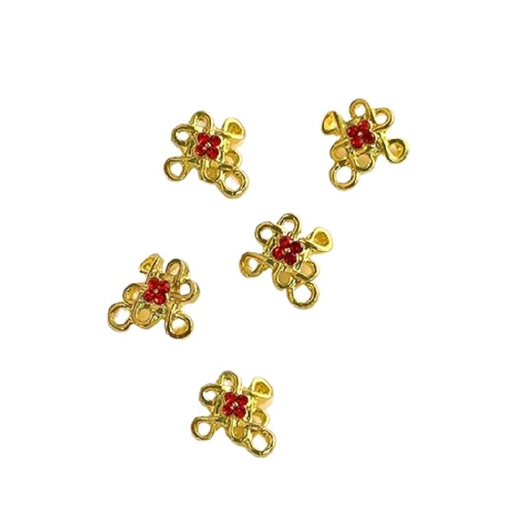 5 шт. Новогодние Шармы для Ногтей Китайский Узел Стразы для Ногтей Шармы для Нейл-арта Украшения для Нейл-арта