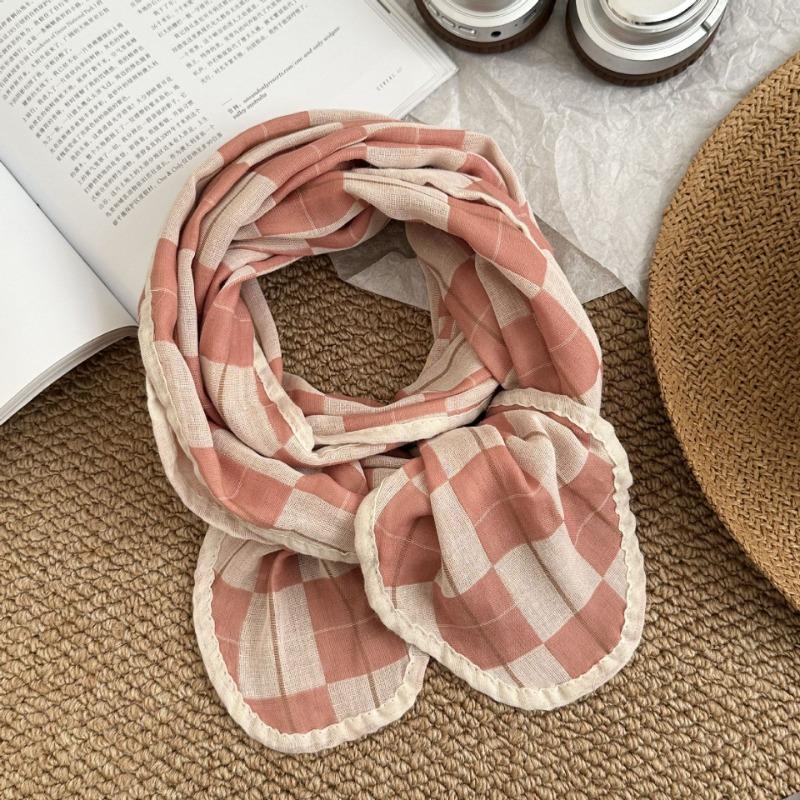 Scarf atmosphere winter versatile diamond long student warm double-sided knitted scarf shawl