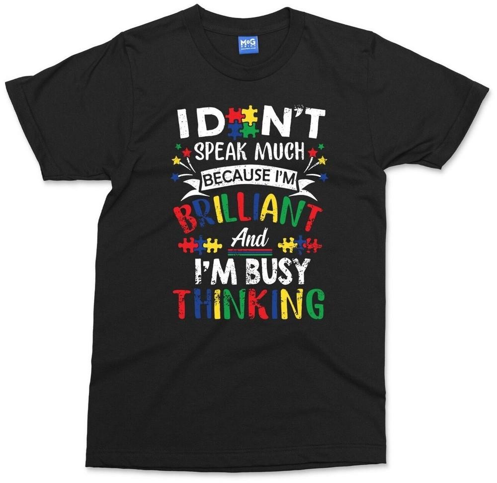 

Autism T-shirt Colourful Puzzle Piece Design Awareness Tee - Support Autism Gift M