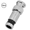 10pcs BNC Compression Male Connector FR Coaxial Q9 Adapter for RG59 CCTV Systems
