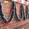 2M Christmas Eve Decoration Bar Tops Ribbon Garland Christmas Tree Kitchen Ornaments Wedding Party Christmas Decoration Prop