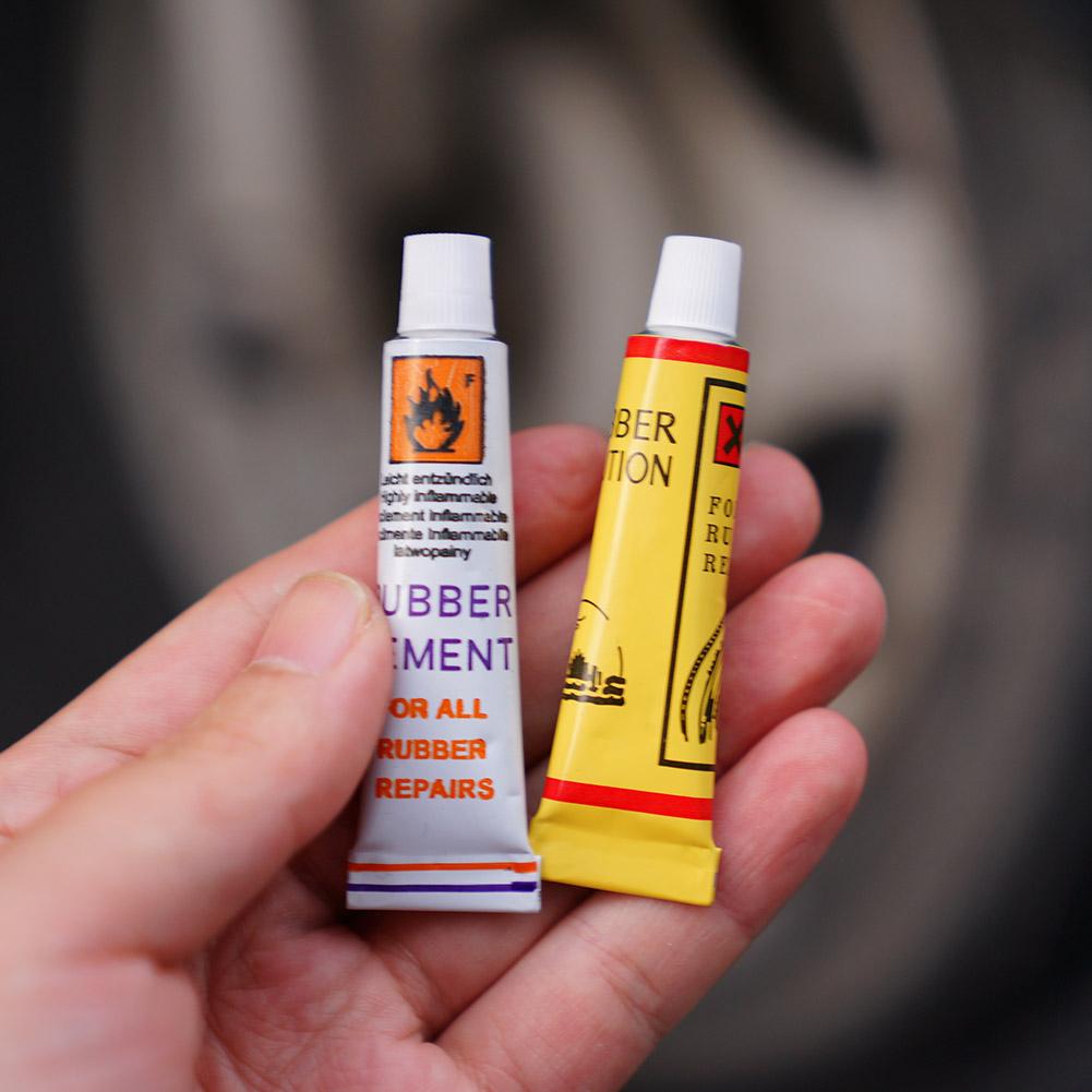 Bike Tire Repair Glue Bicycle Tire Repair Glue Set for Mountain Road Bikes Universal Rubber Cement Patch Kit for Motorcycle