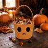 Kids Halloween Cotton Rope Storage Basket Pumpkin Handwoven for Snacks Candy and Decor
