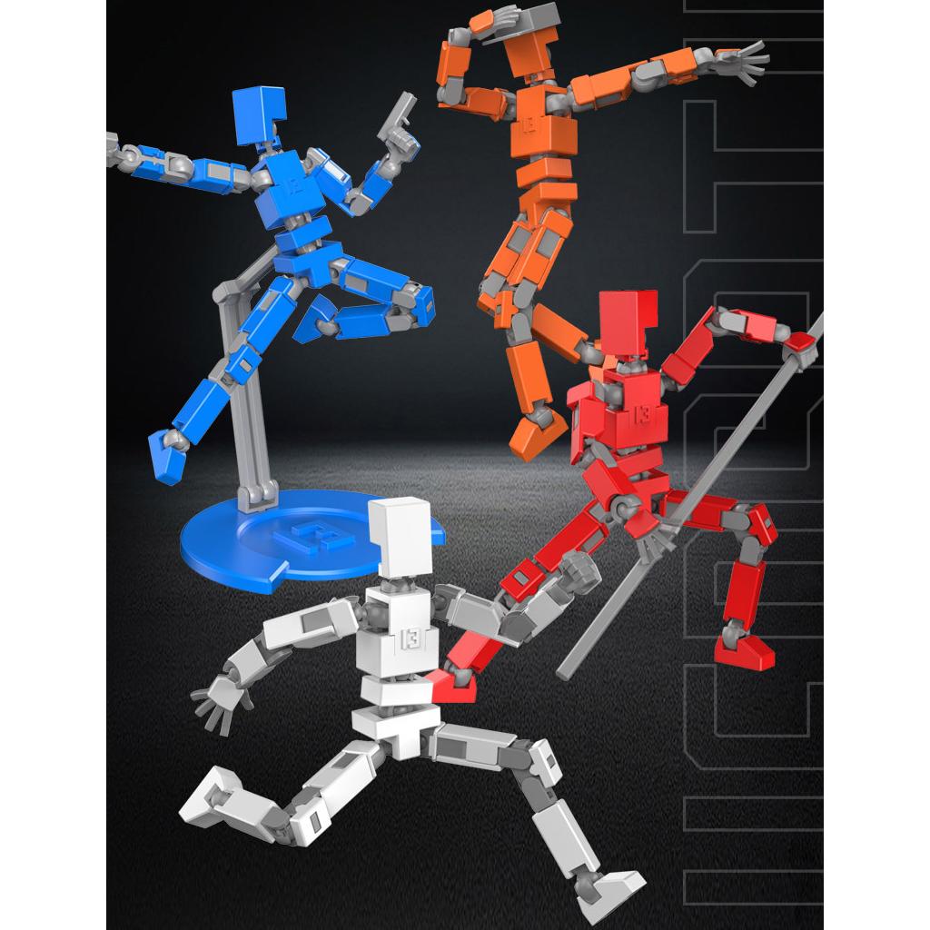 T13 Action Figure Multi-Jointed Movable,Lucky 13 Action Figures,Multi-Articular Action Figures,Desktop Decorations for Action Figures