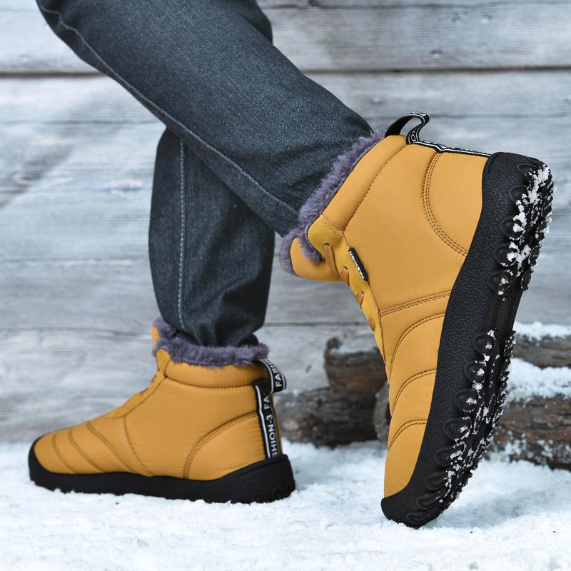 New Plus-size Men's Casual Fashion Outdoor Sports Comfortable Non-slip Wear Resistant Warm and Flannel High Top Boots