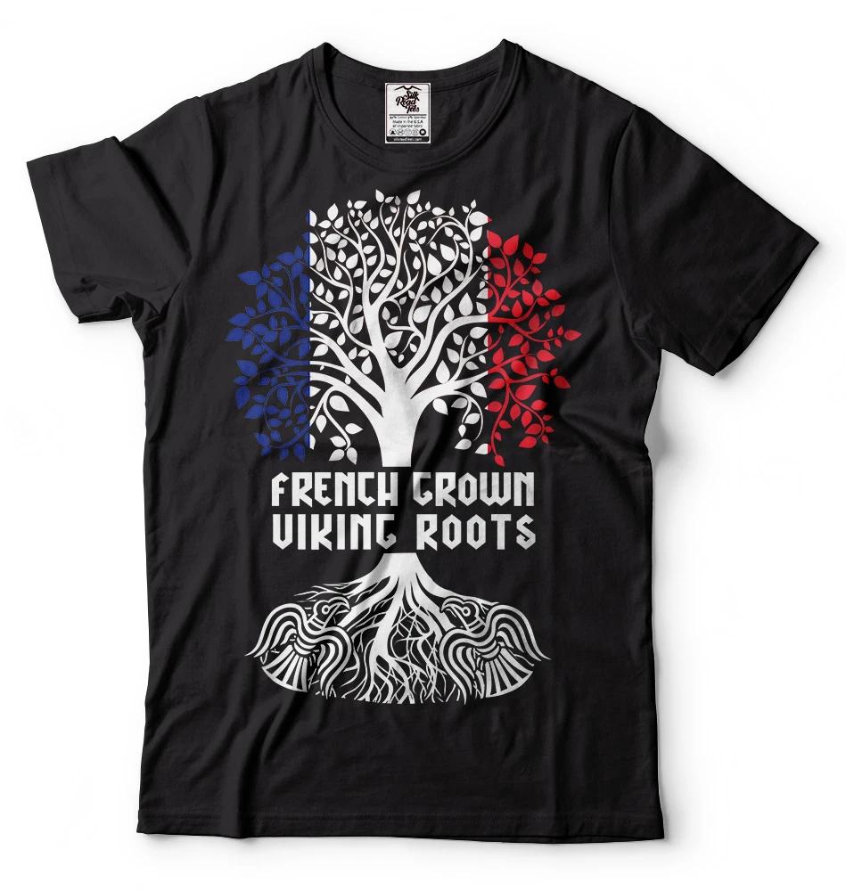 

French Grown Viking Roots T-shirt France Viking heritage Tee Shirt Nationality S