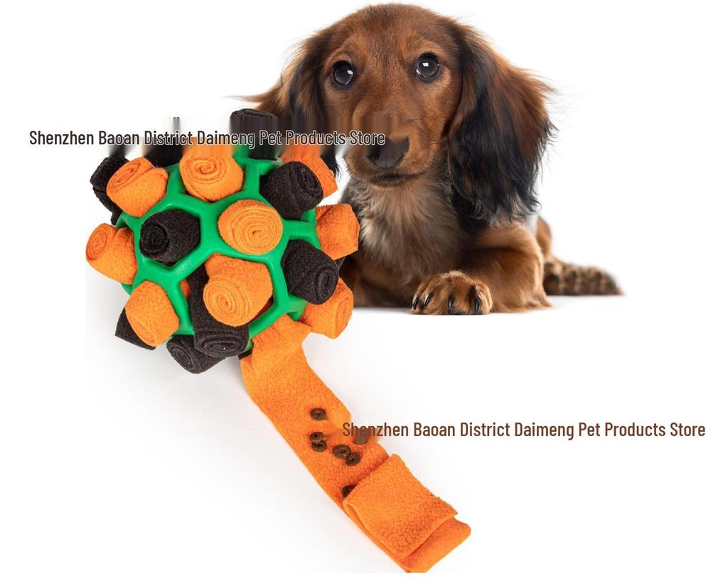 Pet Sniff & Play: Hidden Food Rubber Ball Toy for Dogs