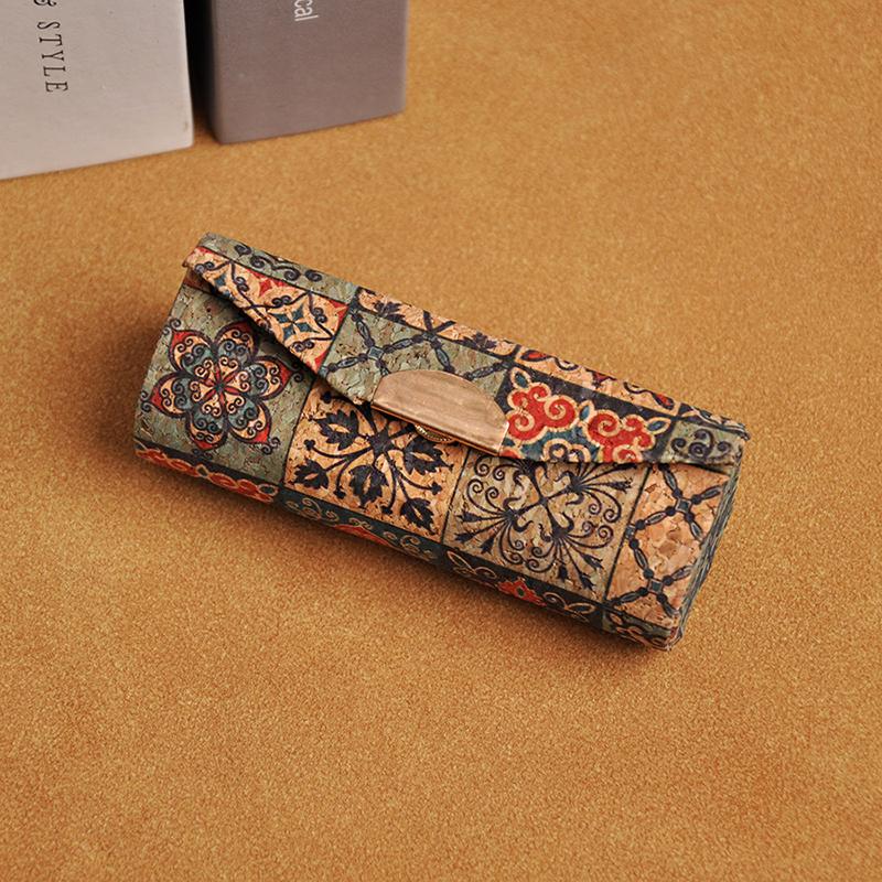 1pc Lipstick Case With Mirror Lipstick Case Retro Floral Wooden Lipstick Box Mini Portable Jewelry Case Home Storage Box