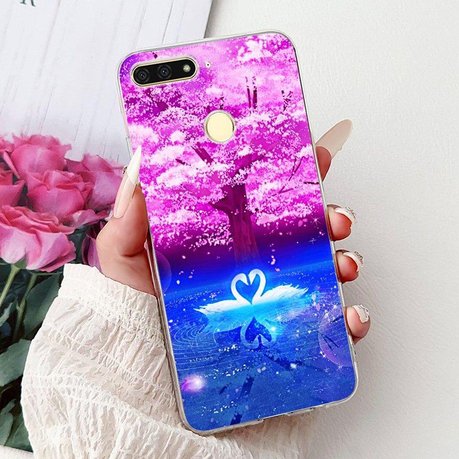 For Huawei Y6 2018 Case ATU-L21 ATU-L22 Cover Luxury Marble Butterfly Soft Silicone Phone Cover For Huawei Y6 Prime 2018 Carcasa