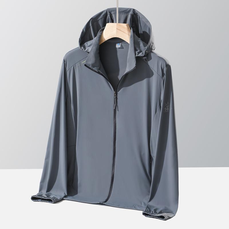 Summer new cool breathable sunscreen clothing women's UV protection outdoor hooded sunscreen clothing men's skin clothing jacket