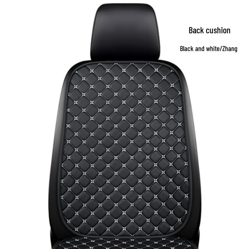 Universal Nappa Leather Car Seat Cushion: Star Embroidered, Backless, Non-Slip, Three-Piece Set