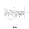 Foldable White 24-Clip Laundry Drying Rack