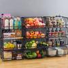 Kitchen Shelf Multi Floor Fruit Storage Basket Storage Rack Vegetable Basket with Wheels