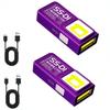 1/2Pcs Mini COB LED Flashlight Rechargeable Powerful Work Light with Clip Magnet Waterproof Camping Walking Pocket Lamp Portable Lights